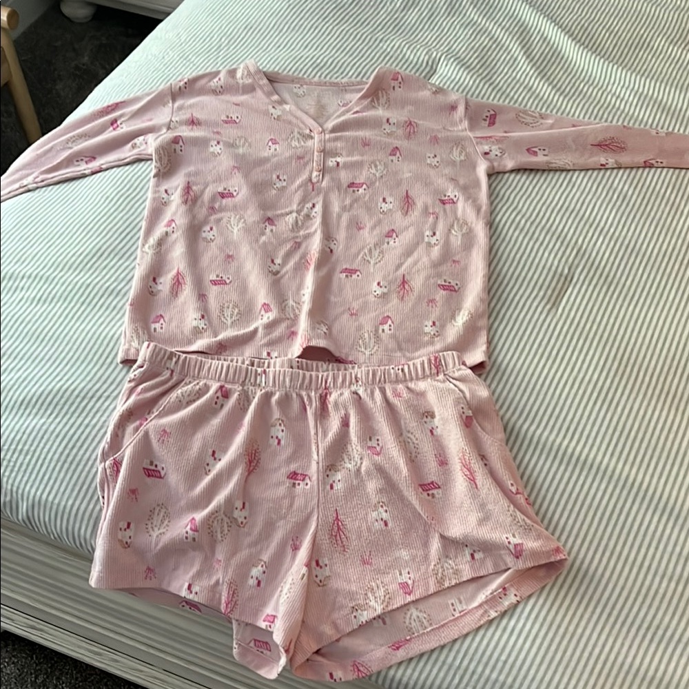 LC Lauren Conrad Pink Pajama Set Intimates & Sleepwear